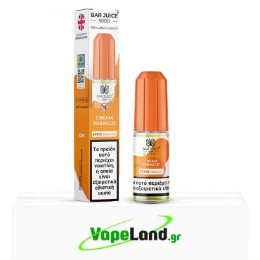 Bar Juice 5000 Cream Tobacco 10ml 20mg Nic Salts