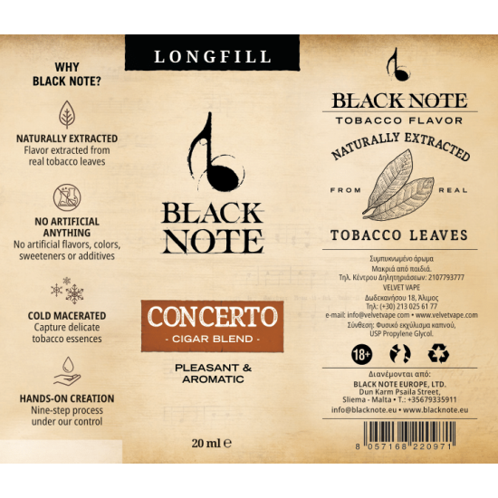 Black Note Flavor Shots Concerto 20ml to 60ml