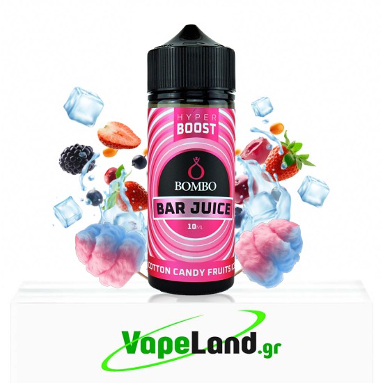 Bombo Bar Juice Hyper Boost Flavor Shots Cotton Candy Fruits Ice 10ml to 120ml