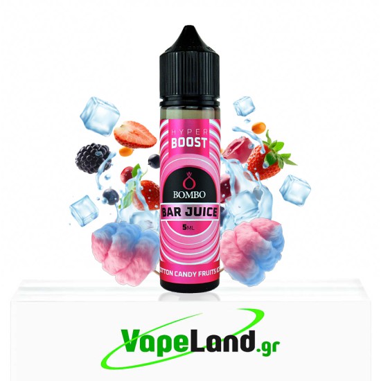 Bombo Bar Juice Hyper Boost Flavor Shots Cotton Candy Fruits Ice 5ml to 60ml