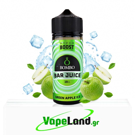 Bombo Bar Juice Hyper Boost Flavor Shots Green Apple Ice 10ml to 120ml