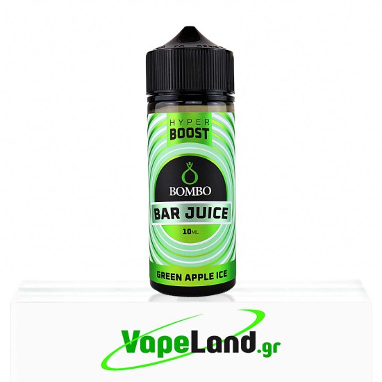 Bombo Bar Juice Hyper Boost Flavor Shots Green Apple Ice 10ml to 120ml