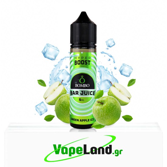 Bombo Bar Juice Hyper Boost Flavor Shots Green Apple Ice 5ml to 60ml