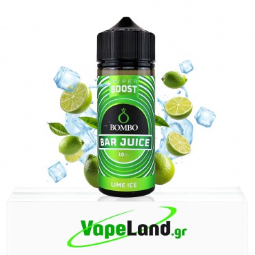 Bombo Bar Juice Hyper Boost Flavor Shots Lime Ice 10ml to 120ml