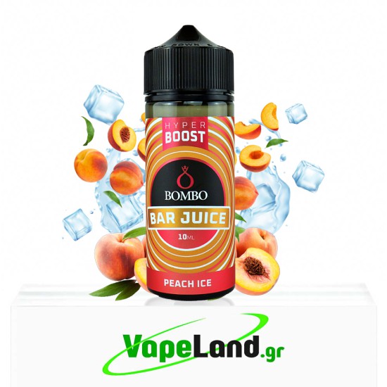 Bombo Bar Juice Hyper Boost Flavor Shots Peach Ice 10ml to 120ml