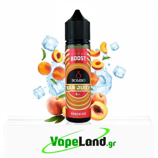 Bombo Bar Juice Hyper Boost Flavor Shots Peach Ice 5ml to 60ml