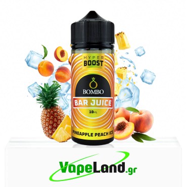 Bombo Bar Juice Hyper Boost Flavor Shots Pineapple Peach Ice 10ml to 120ml