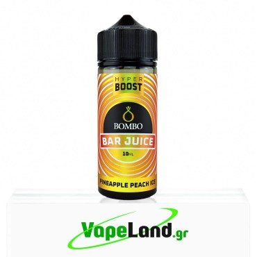 Bombo Bar Juice Hyper Boost Flavor Shots Pineapple Peach Ice 10ml to 120ml