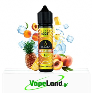 Bombo Bar Juice Hyper Boost Flavor Shots Pineapple Peach Ice 5ml to 60ml