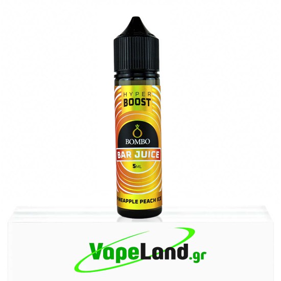 Bombo Bar Juice Hyper Boost Flavor Shots Pineapple Peach Ice 5ml to 60ml