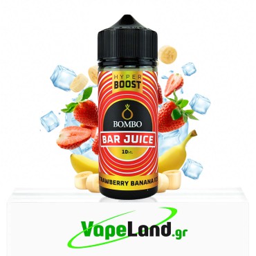 Bombo Bar Juice Hyper Boost Flavor Shots Strawberry Banana Ice 10ml to 120ml