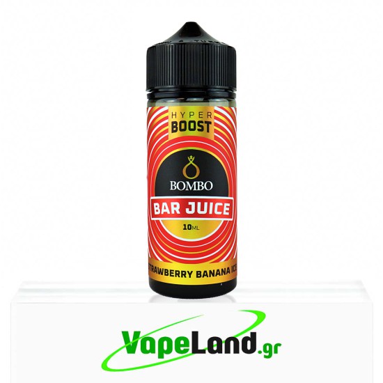 Bombo Bar Juice Hyper Boost Flavor Shots Strawberry Banana Ice 10ml to 120ml