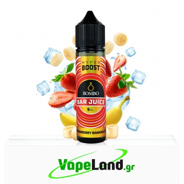 Bombo Bar Juice Hyper Boost Flavor Shots Strawberry Banana Ice 5ml to 60ml