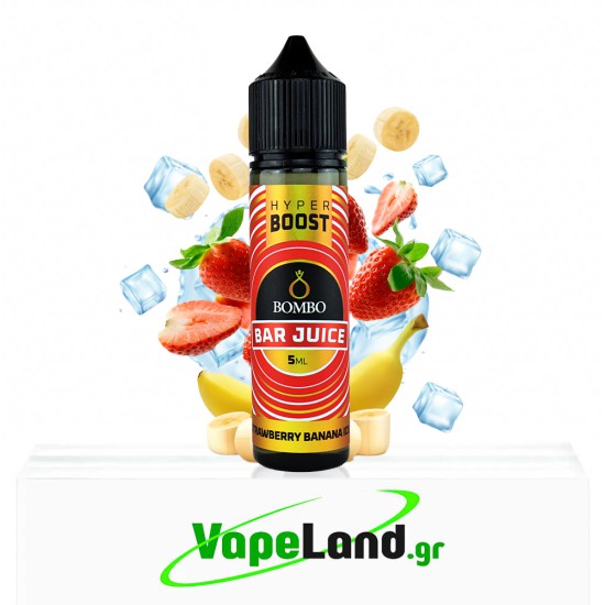 Bombo Bar Juice Hyper Boost Flavor Shots Strawberry Banana Ice 5ml to 60ml
