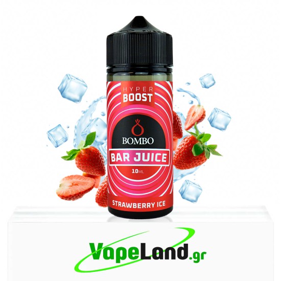 Bombo Bar Juice Hyper Boost Flavor Shots Strawberry Ice 10ml to 120ml