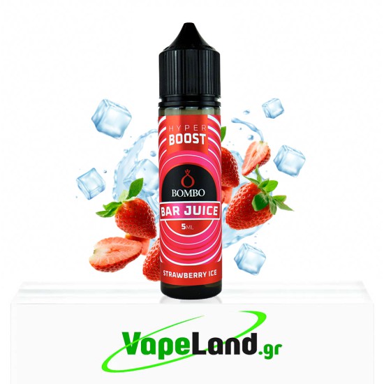 Bombo Bar Juice Hyper Boost Flavor Shots Strawberry Ice 5ml to 60ml