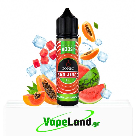 Bombo Bar Juice Hyper Boost Flavor Shots Watermelon Papaya Ice 5ml to 60ml