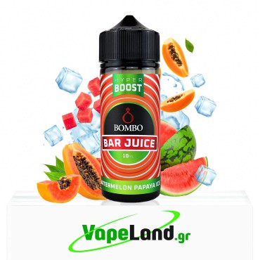 Bombo Bar Juice Hyper Boost Flavor Shots Watermelon Papaya Ice 10ml to 120ml