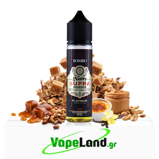 Bombo Platinum Tobaccos Flavor Shots Nutty Supra Reserve 15ml to 60ml