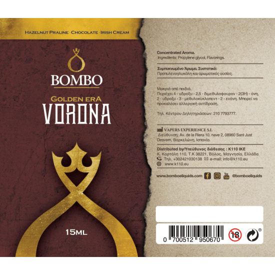Bombo Golden Era Flavor Shots Vorona 15ml to 60ml