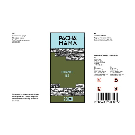Pacha Mama Flavor Shots Fuji Apple Ice 20ml to 120ml