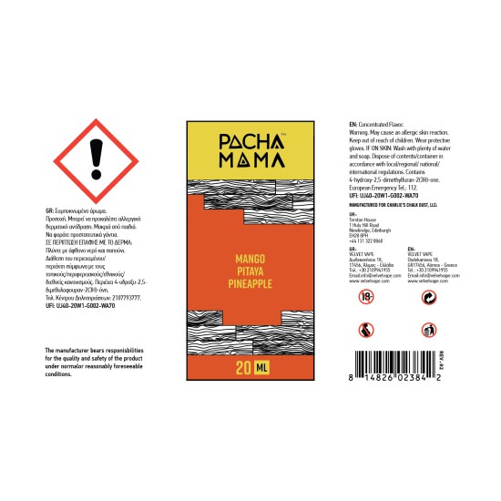 Pacha Mama Flavor Shots Mango Pitaya Pineapple 20ml to 120ml