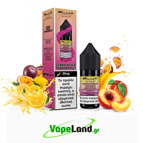 Elux Lemon Peach Passion Fruit Salt 20mg 10ml