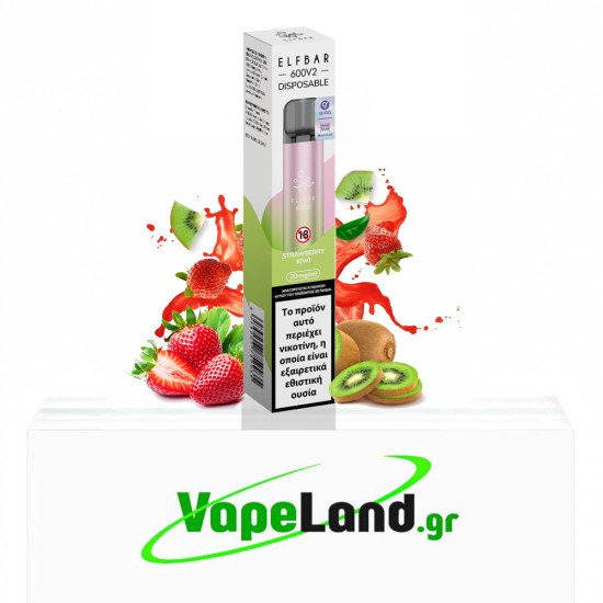 Elf Bar EB 600 v2 2ml Disposable Strawberry Kiwi 20mg