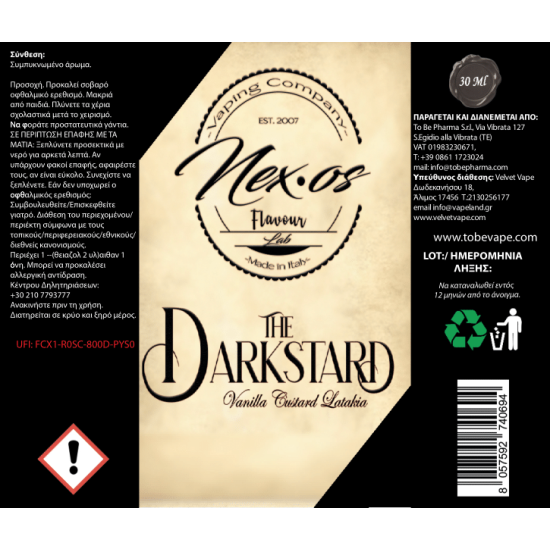 Nex Os Flavor Shots Darkstard 20ml to 120ml