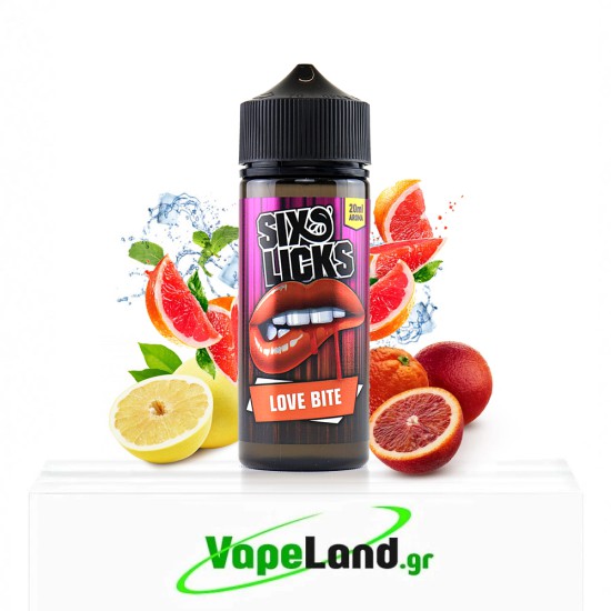 Six Licks Flavor Shots Love Bite 20ml to 120ml