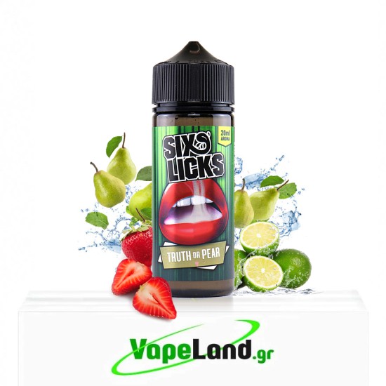 Six Licks Flavor Shots Truth Or Pear 20ml to 120ml