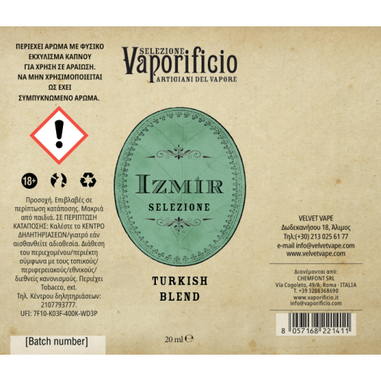 Vaporificio Flavor Shots Izmir 20ml to 60ml