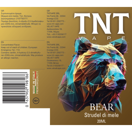 TNT Animals Flavor Shots - Bear 20ml to 120ml