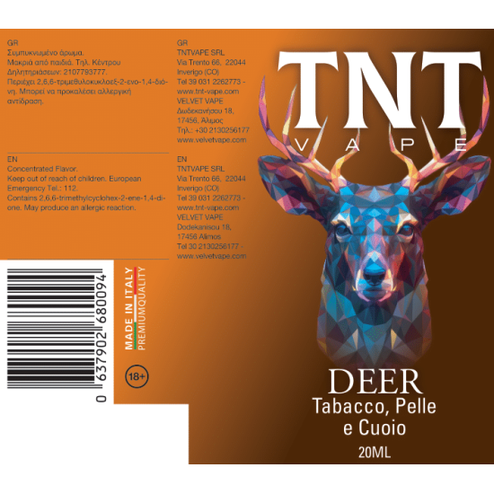 TNT Animals Flavor Shots - Deer 20ml to 120ml